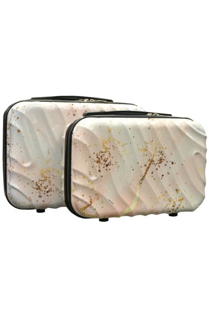 2 Pc Cosmetic Cases-L-R1004/PINK SPARKLE
